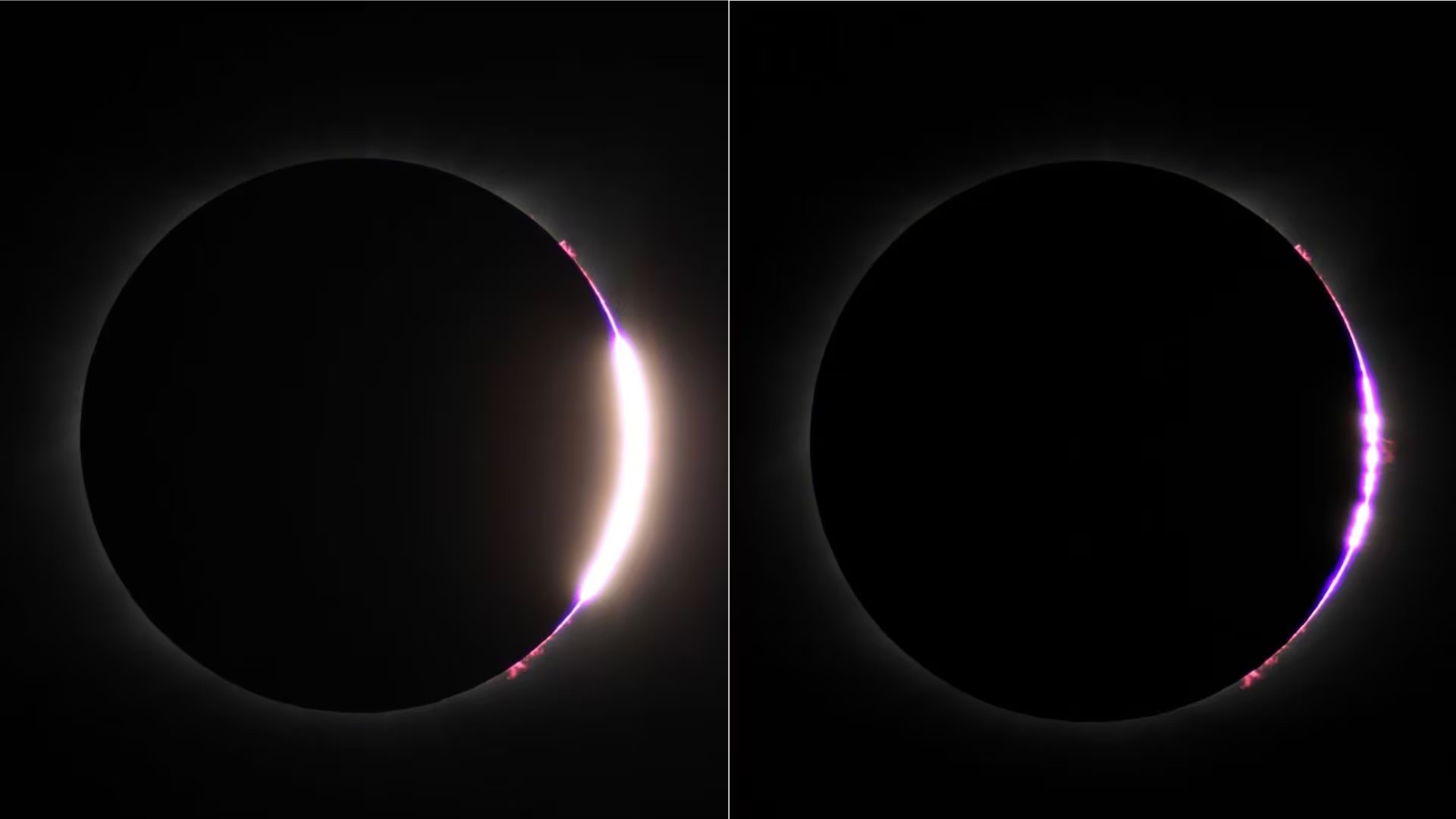 El 'anillo de diamantes' y las Perlas de Baily en el eclipse solar del 21 de agosto de 2017 (ESA / M.P. Ayucar)