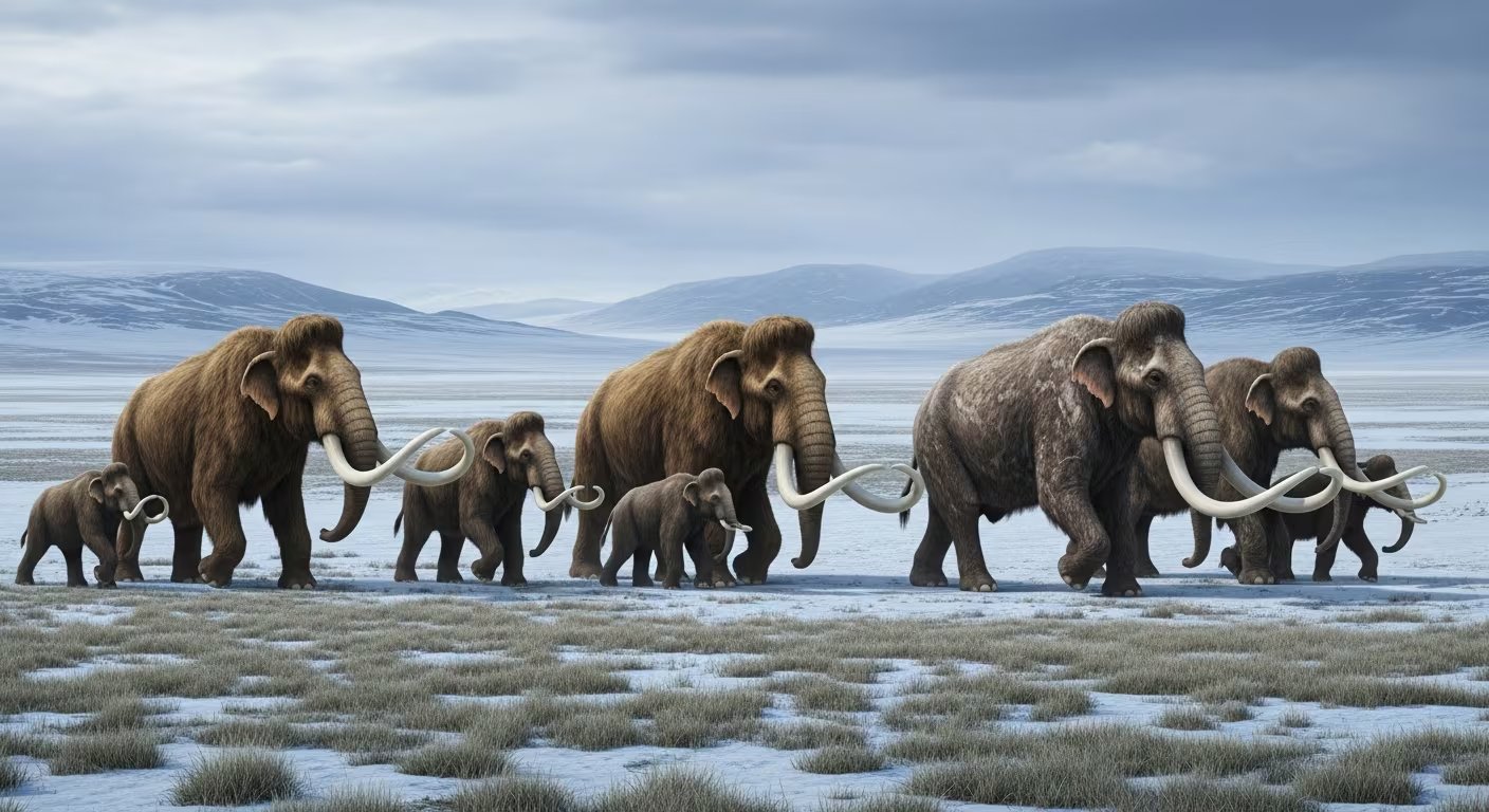 El estudio propone que los grupos humanos del Paleolítico superior cazaban con más frecuencia manadas matriarcales de mamut y refuerza la idea de un aprovechamiento humano sistemático. (Imagen Ilustrativa Infobae)