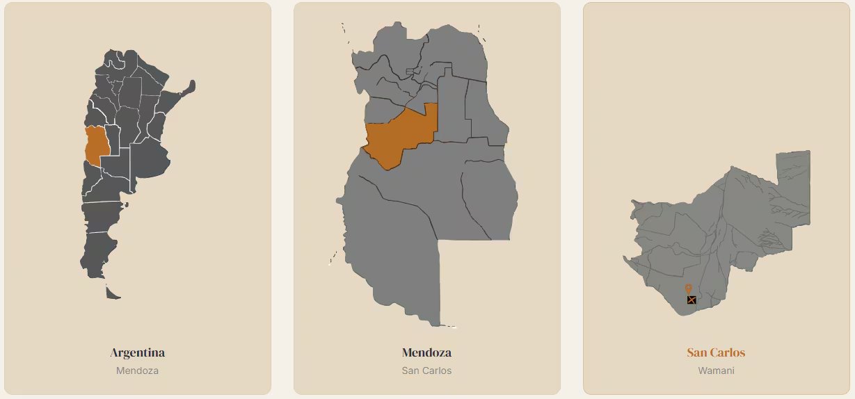 Wamani se levanta en una zona remota de Mendoza, en las estribaciones de los Andes, a una hora por caminos de tierra del pueblo más cercano (Wamani)