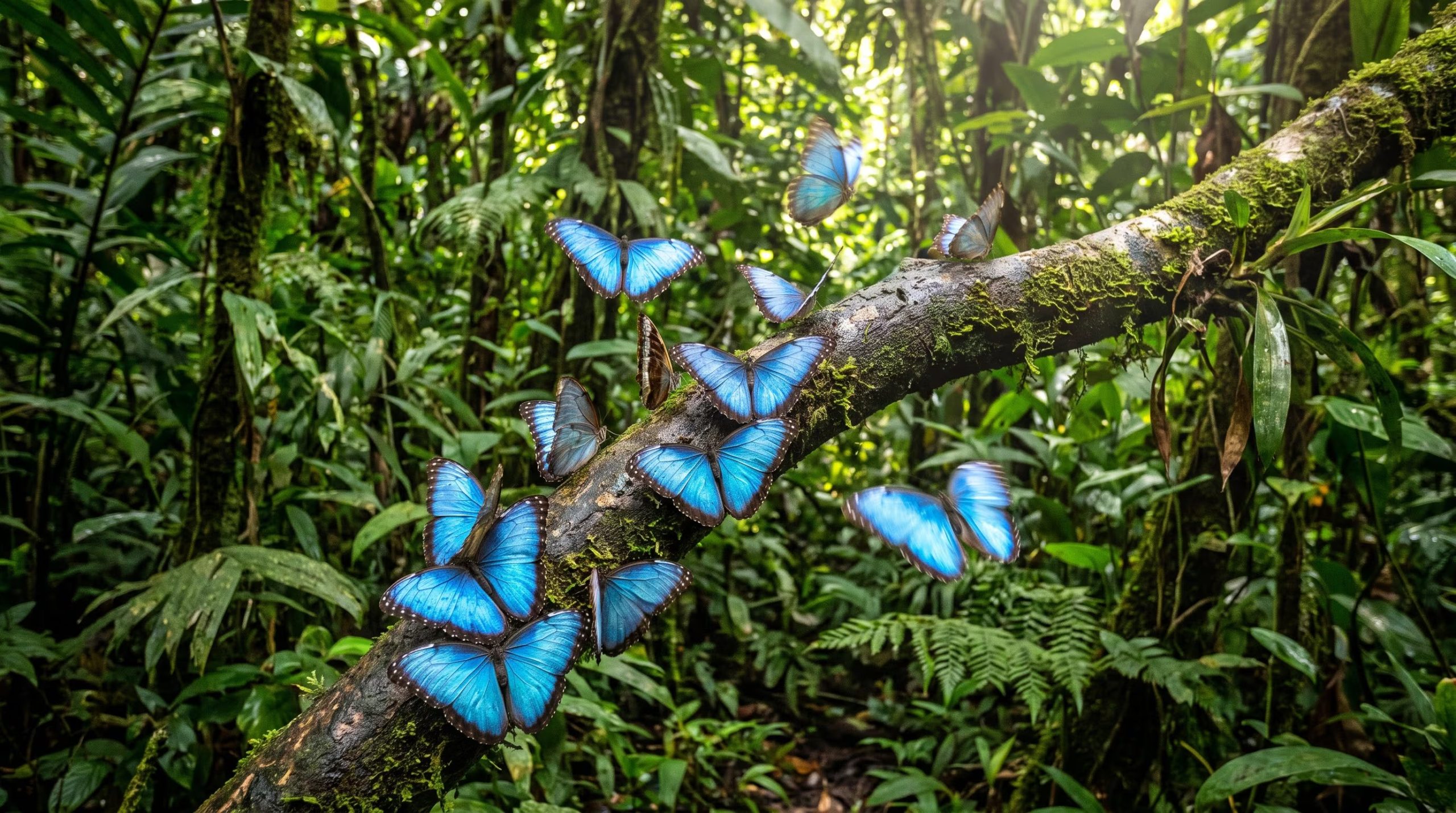 Las mariposas morfo que eclosionaron bajo calor extremo presentaron alas con menor brillo y un perfil de color que depredadores y congéneres pueden percibir como diferente - (Imagen Ilustrativa Infobae)