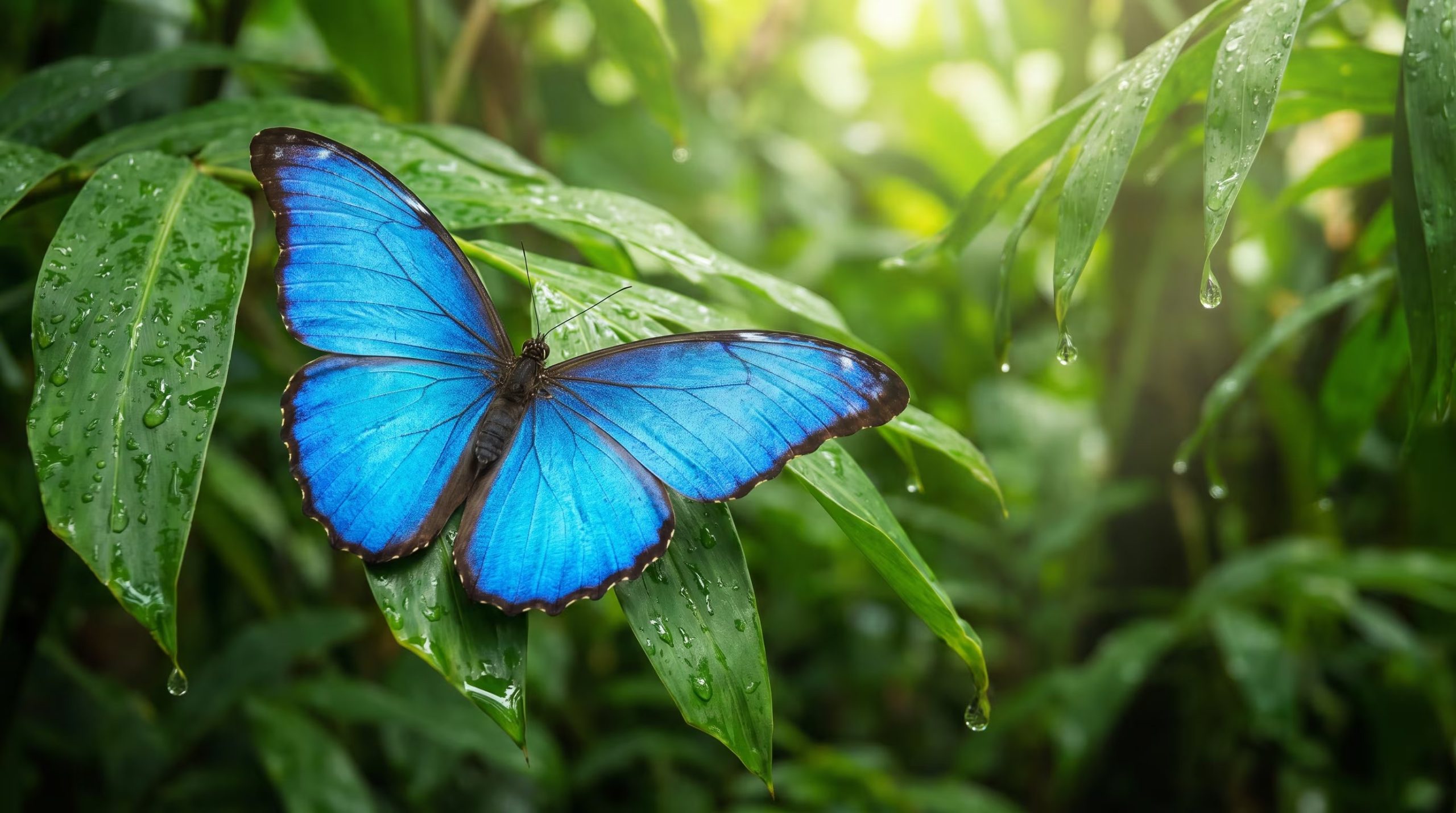 El estudio explicó que el azul de las mariposas morfo no depende de pigmentos, sino de nanoestructuras en las escamas, y que el calor reduce la distancia entre crestas y estrecha la escama - (Imagen Ilustrativa Infobae)