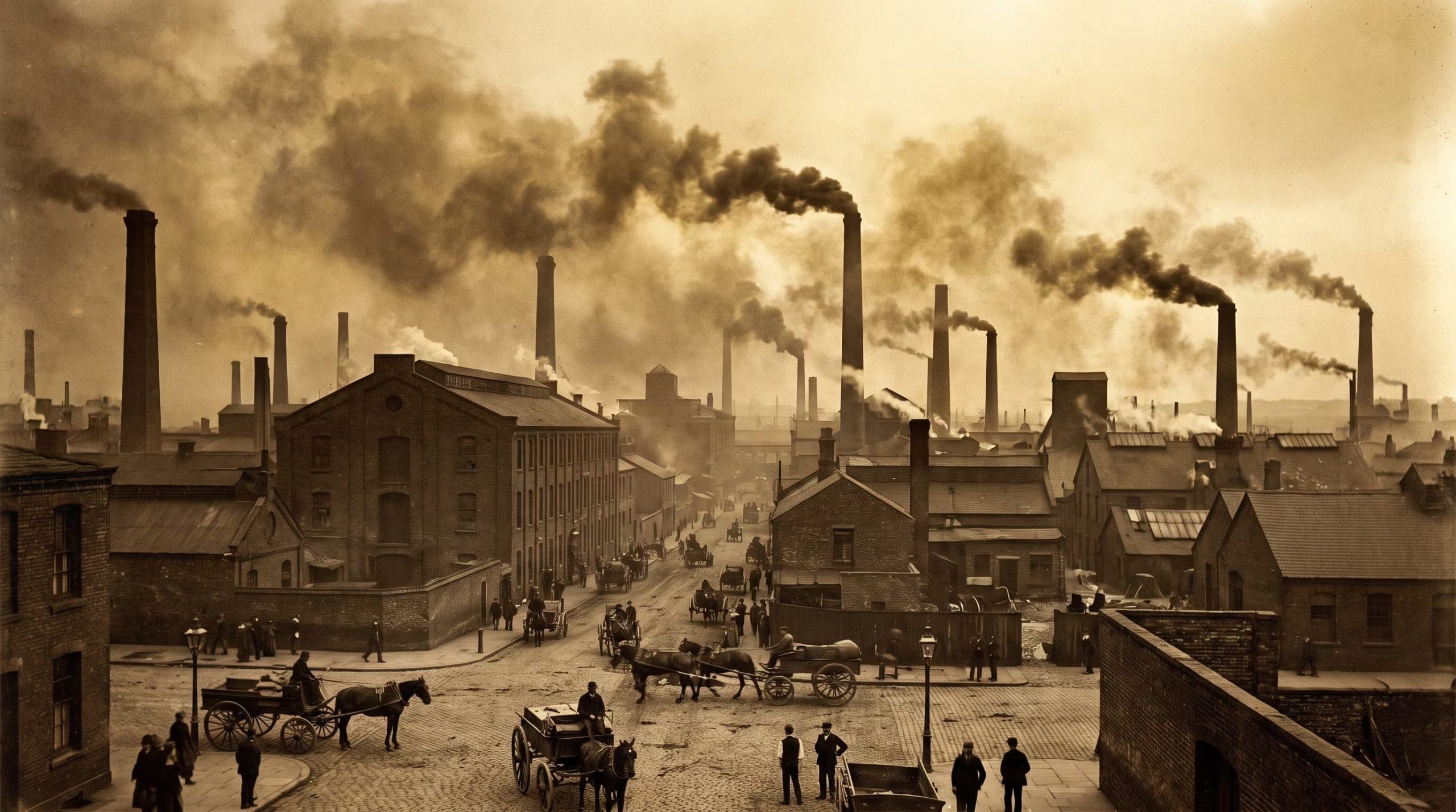 La Revolución Industrial alteró el equilibrio del dióxido de carbono en la atmósfera por la quema masiva de combustibles fósiles (Imagen Ilustrativa Infobae)