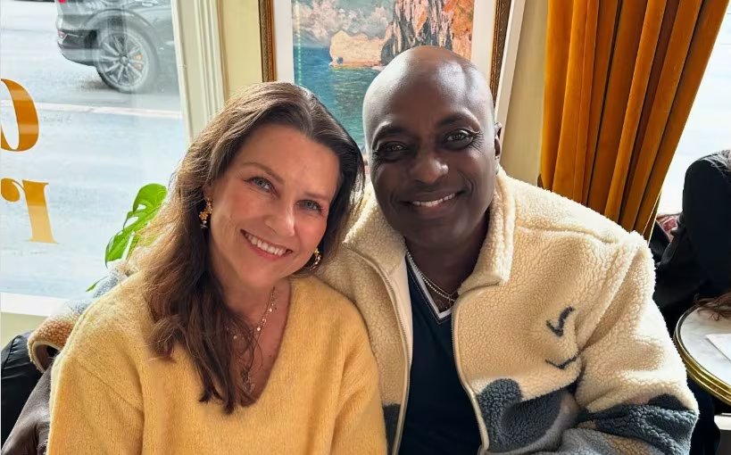 La princesa Marta Luisa de Noruega y el chamán Durek Verrett en una imagen de redes sociales. (instagram.com/shamandurek)