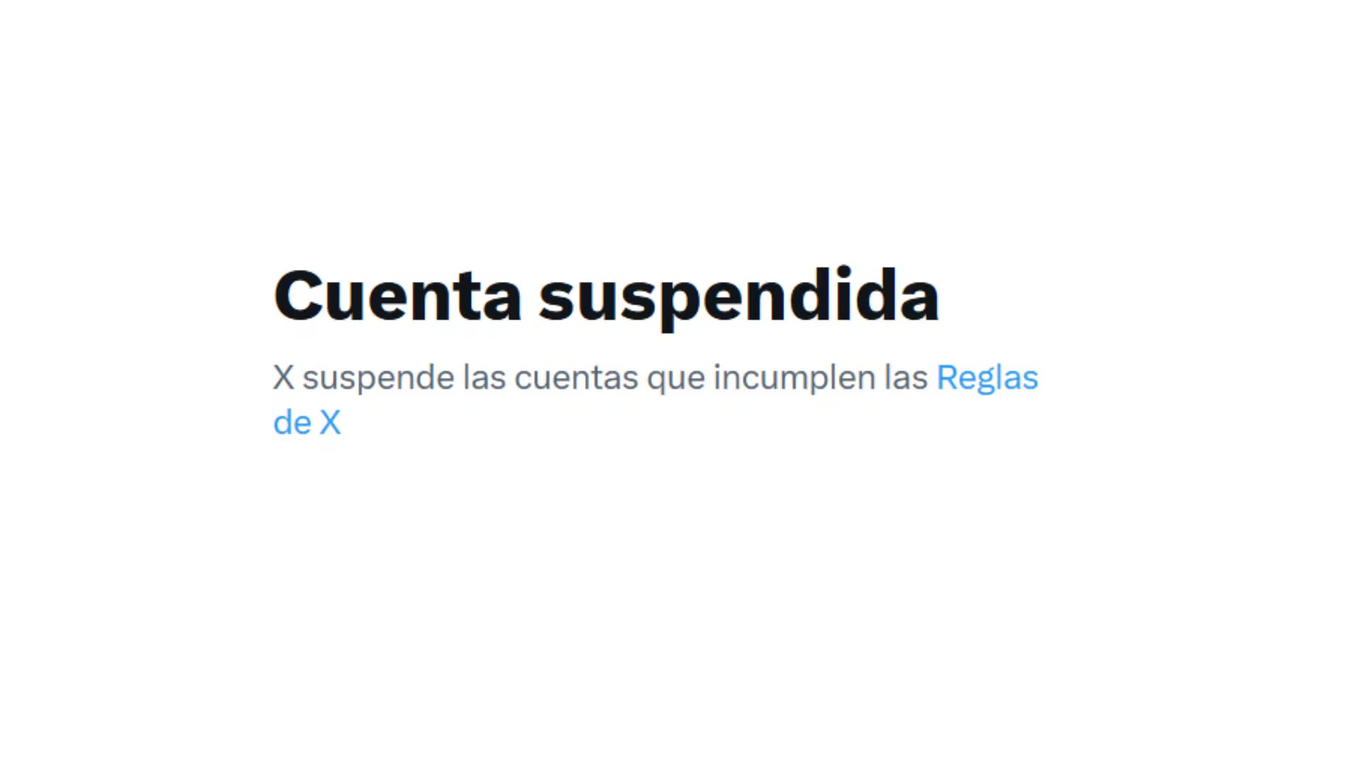 En la red social X, la cuenta del portavoz militar de los rebeldes hutíes en Yemen aparece suspendida por incumplir las reglas de la plataforma