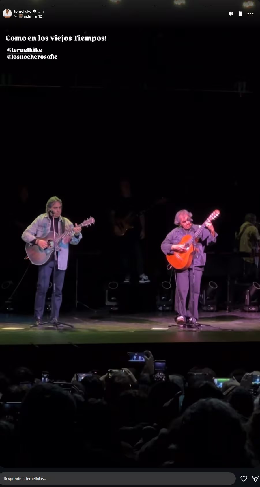 Las redes sociales difundieron el abrazo entre Kike Teruel y Mario Teruel sobre el escenario del Radio City ante un teatro colmado