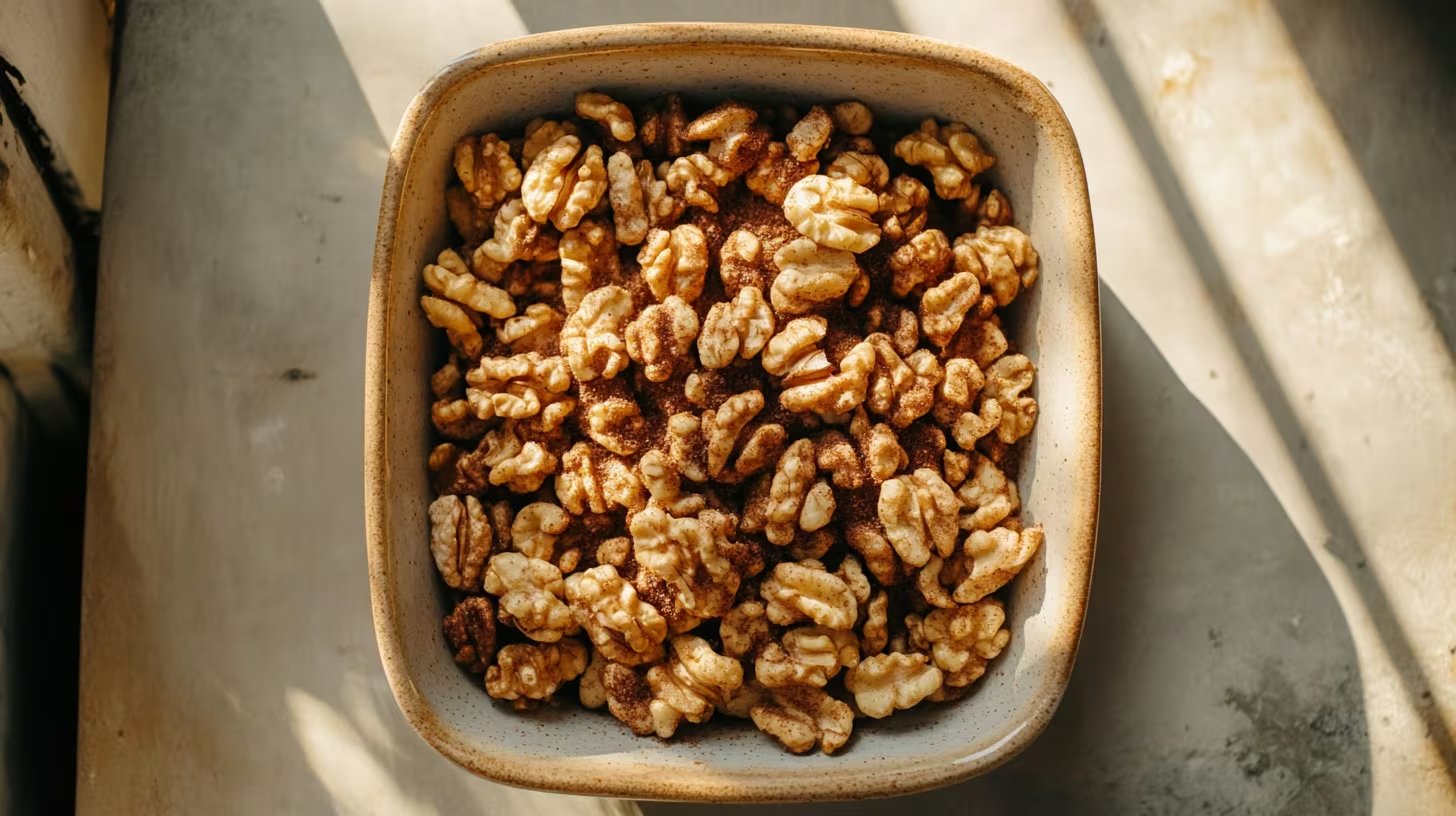 El magnesio y el triptófano de las nueces complementan opciones con avena para una rutina de descanso más cuidada. (Imagen Ilustrativa Infobae)