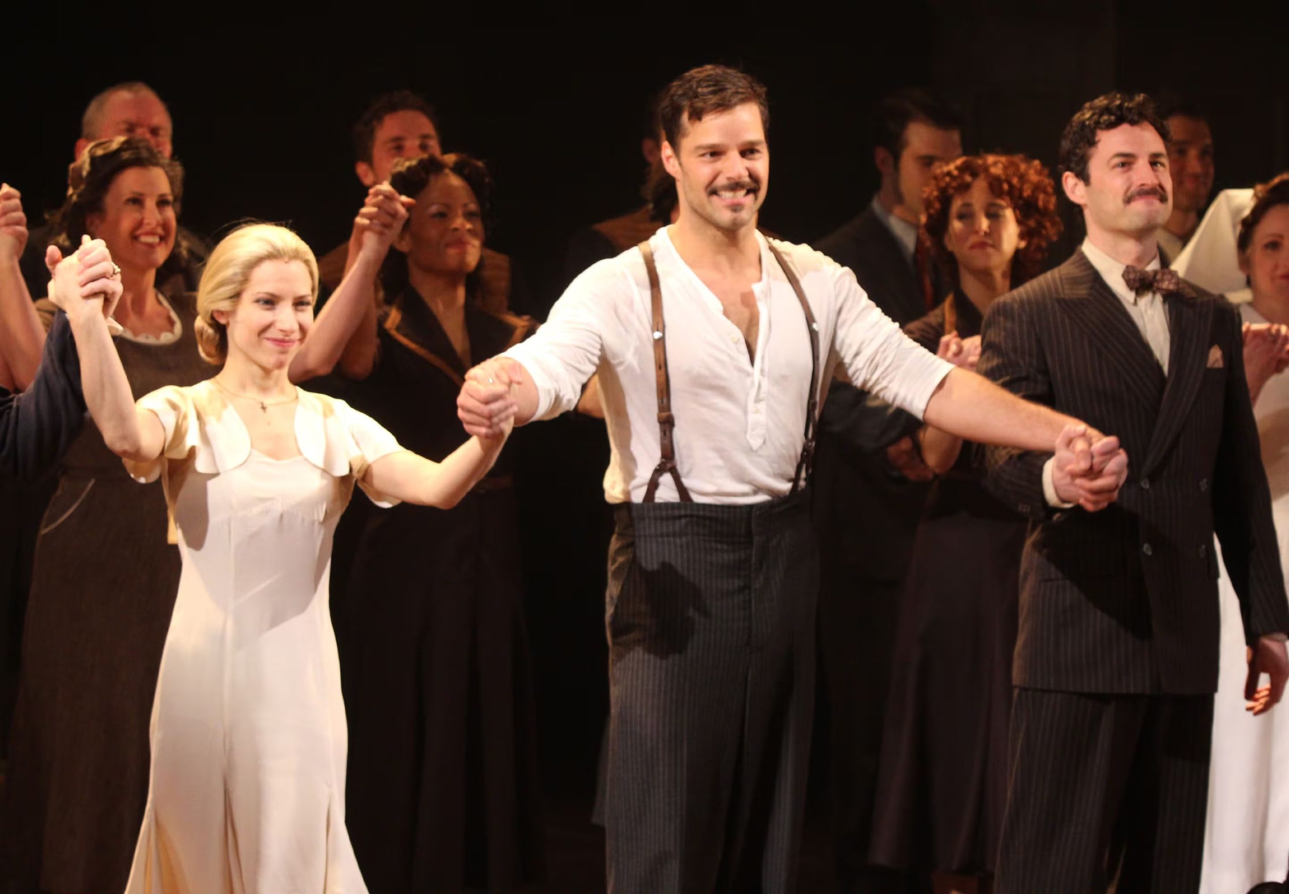Elena Roger y Ricky Martin en la presentación de Evita en Broadway en 2012 (Mandatory Credit: Photo by Keystone/Zuma/Shutterstock