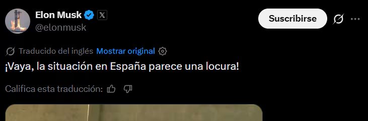 Elon Musk publicó en su cuenta de X sus impresiones sobre la crisis migratoria en España. (X)