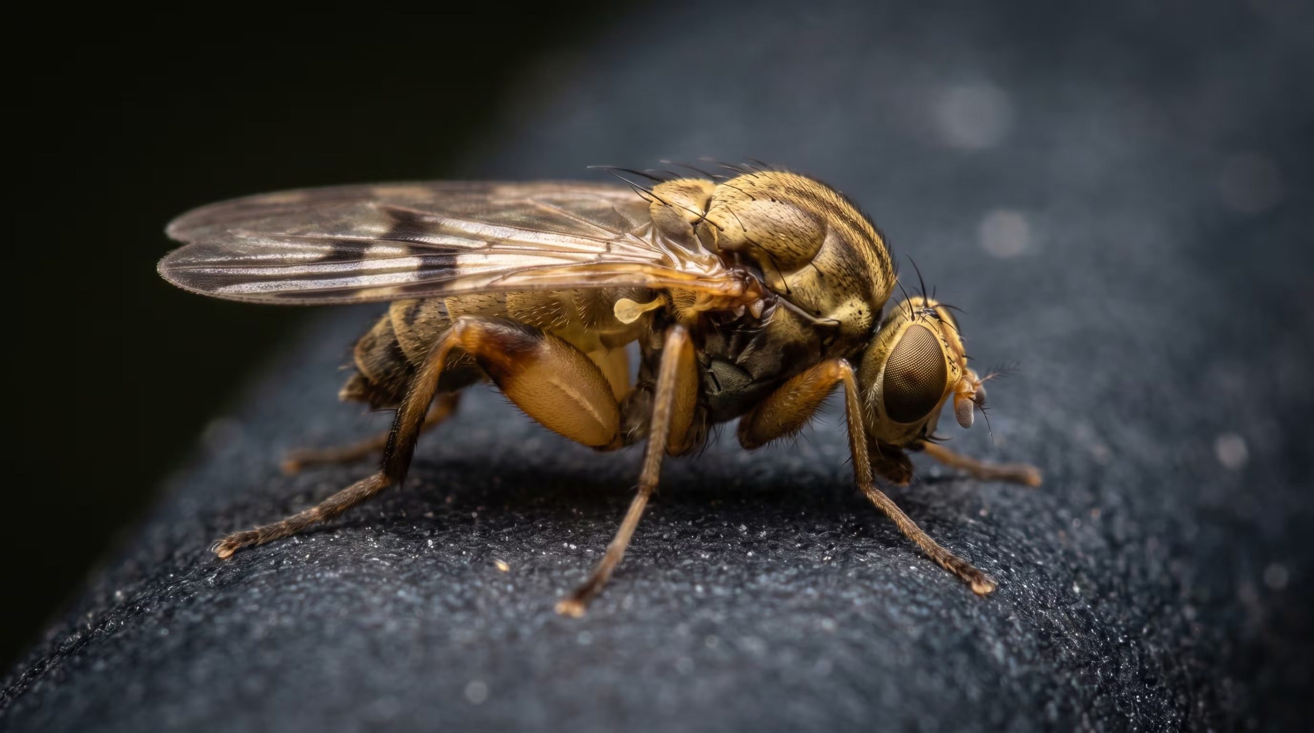 La mosca jorobada corre antes de volar: ese movimiento errático sobre superficies es su rasgo más distintivo, según Texas A&M AgriLife Extension. (Imagen Ilustrativa Infobae)