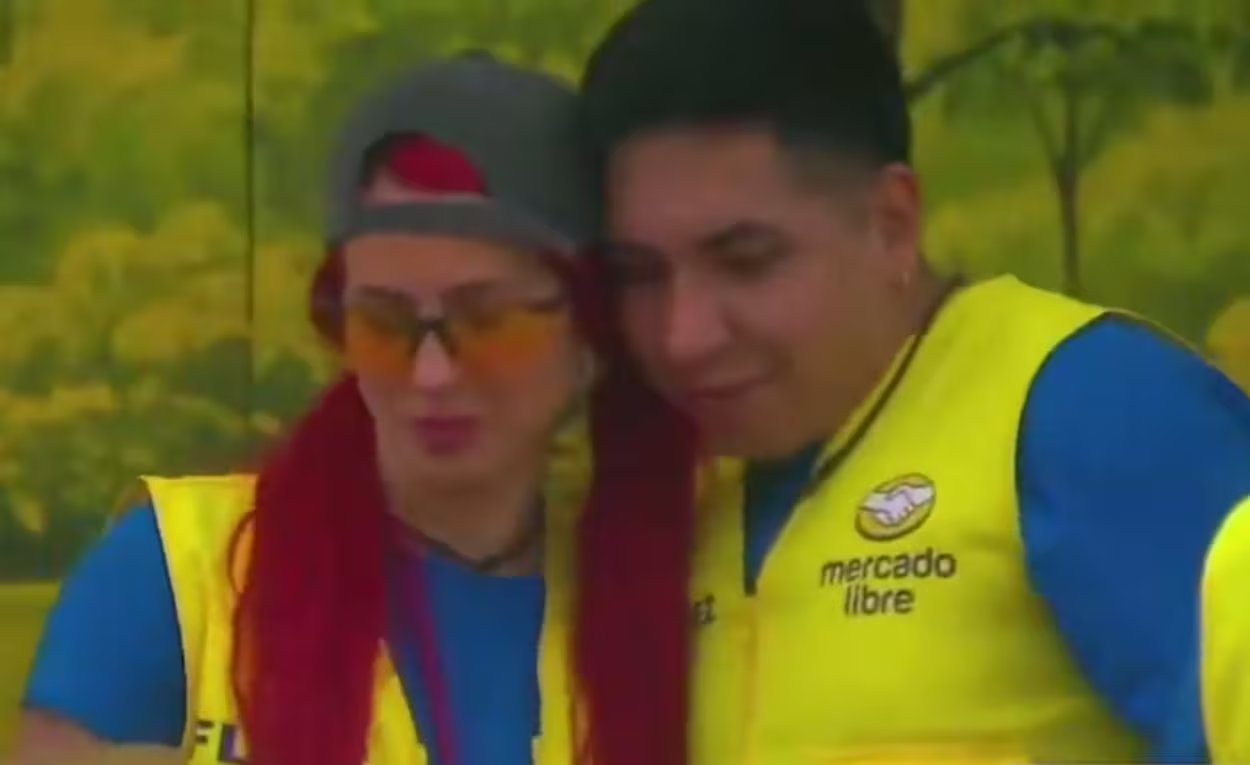 Flor Vigna y Ese Pérez durante el desayuno (Captura de pantalla )