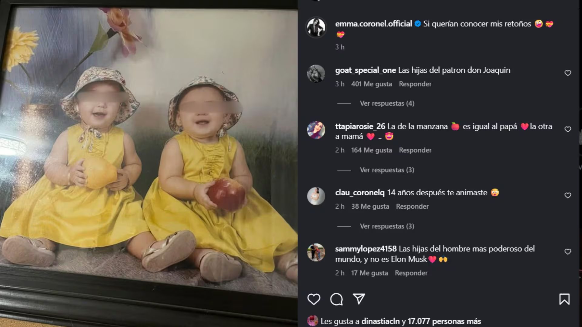 Hijas de Emma Coronel y El Chapo Guzmán. (Captura de pantalla)
