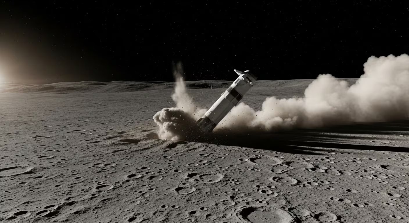 Un Falcon 9 impacta en nuestro satélite natural (Imagen Ilustrativa Infobae)