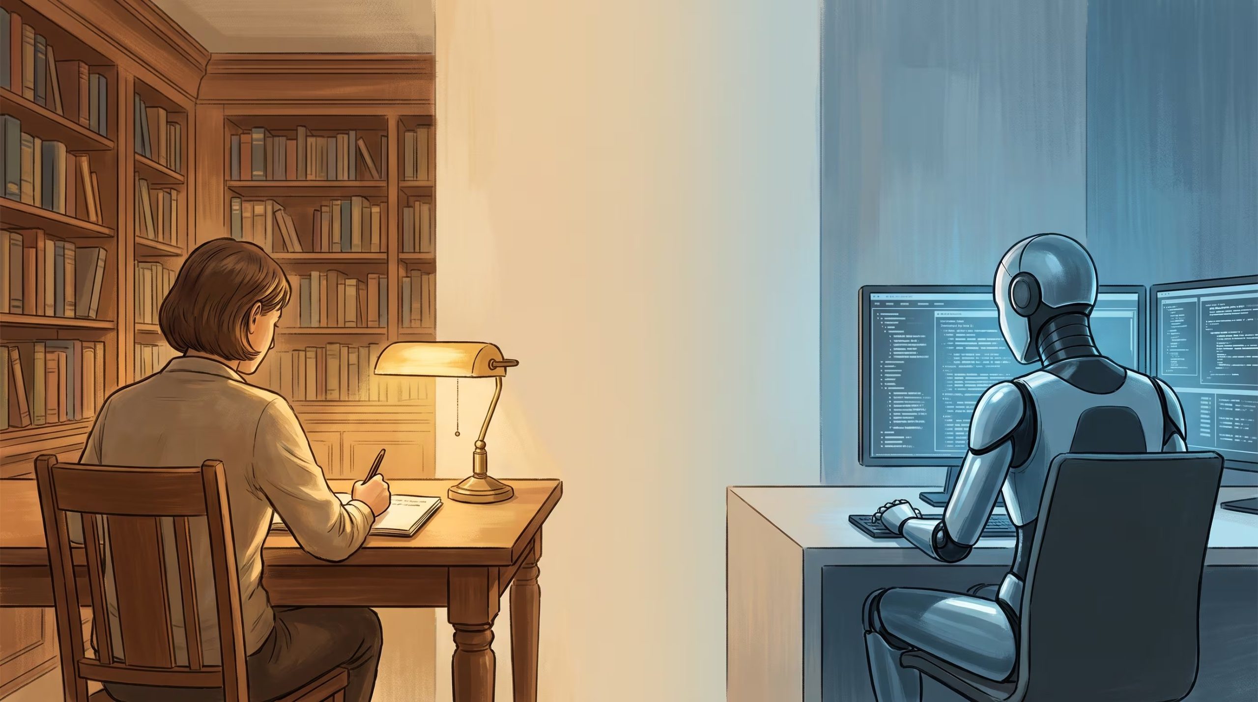 La escritura humana se consolida como un activo escaso y valioso: frente a la marea de contenido sintético, la capacidad de producir prosa original emerge como una ventaja competitiva para buscadores y lectores. (Imagen Ilustrativa Infobae)