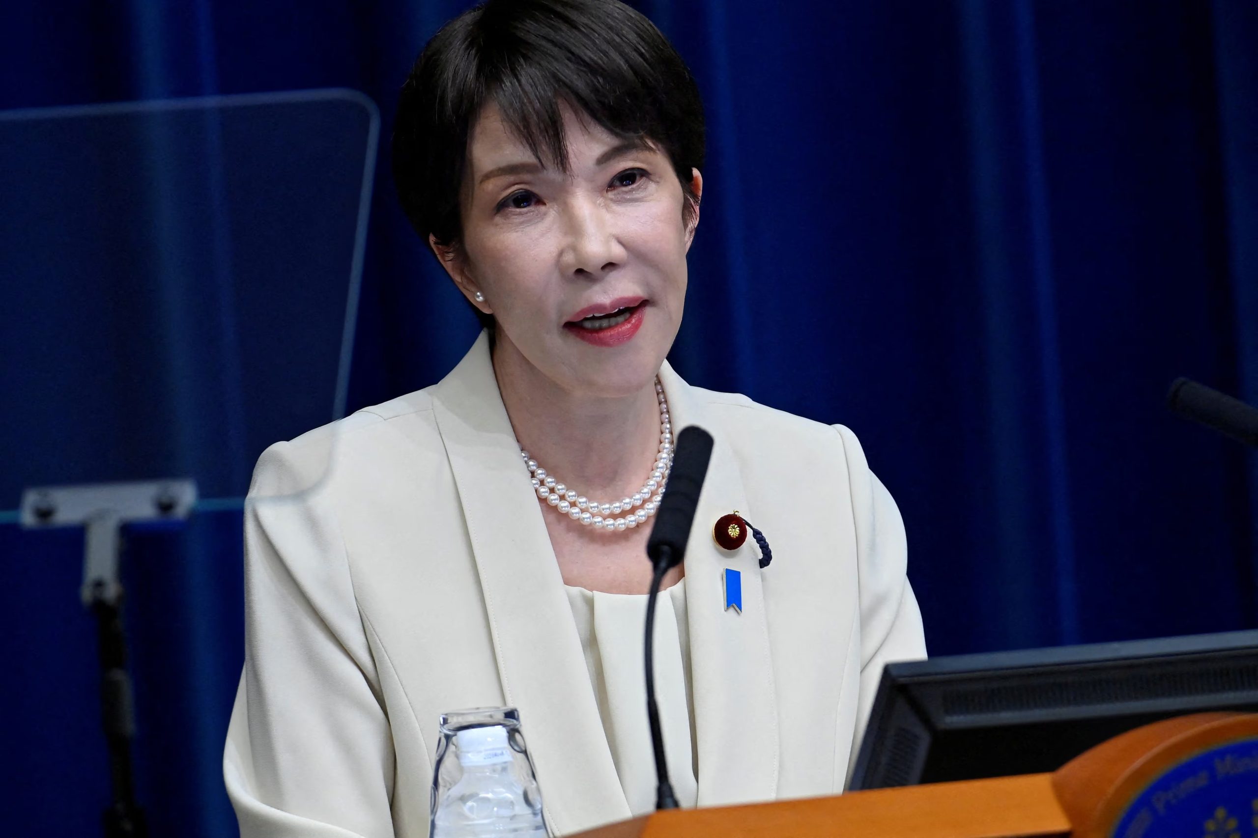 La primera ministra de Japón Sanae Takaichi. Su gobierno impulsa la nueva estrategia de Defensa presentada este martes. (David Mareuil vía REUTERS)
