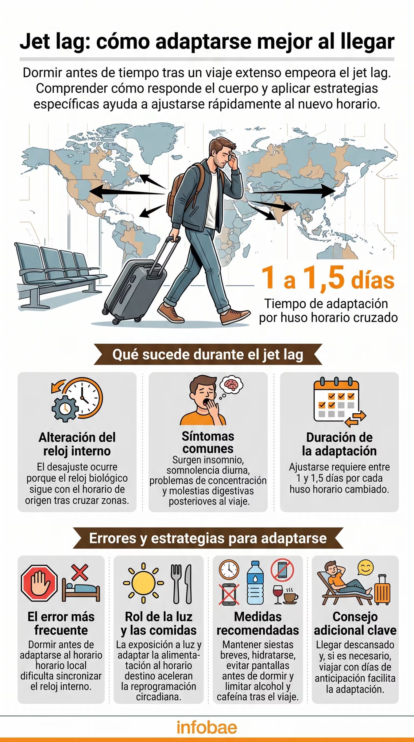 El error más frecuente consiste en intentar dormir por obligación antes de adaptarse al nuevo horario. (Imagen Ilustrativa elyex)