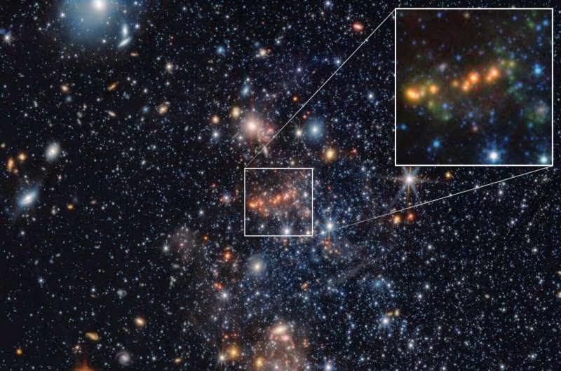 El telescopio Nancy Grace Roman también investigará la materia oscura y las supernovas para reconstruir la distribución de materia y la evolución del universo. (Imagen: NASA, ESA, CSA, Elizabeth Tarantino (STScI), Martha Boyer (STScI), Julia Roman-Duval (STScI); Procesamiento de imágenes: Alyssa Pagan (STScI))