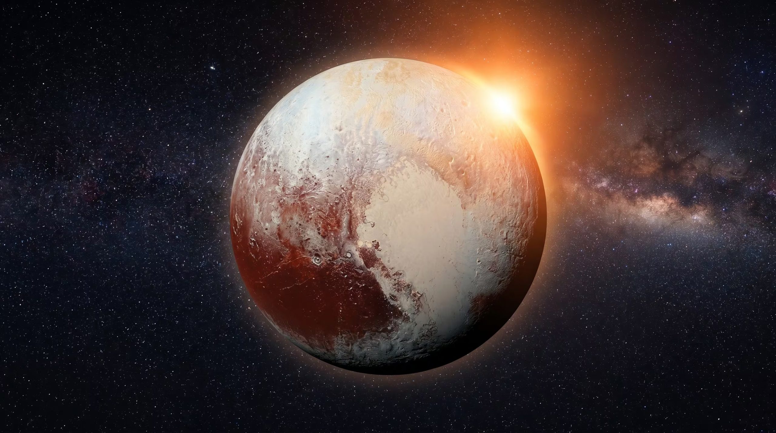 El planeta enano sigue una órbita elíptica inclinada, lo que genera grandes cambios en su distancia al Sol y en la cantidad de luz que recibe (Imagen Ilustrativa Infobae)