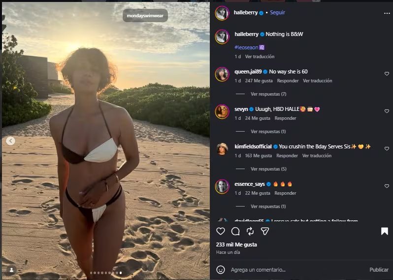 Halle Berry celebró sus 60 años en Los Cabos, México, y compartió imágenes en bikini mientras mostraba su gran estado físico (Instagram)