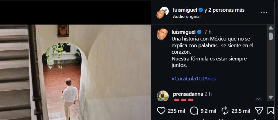 El cantante reapareció en un clip (Instagram)