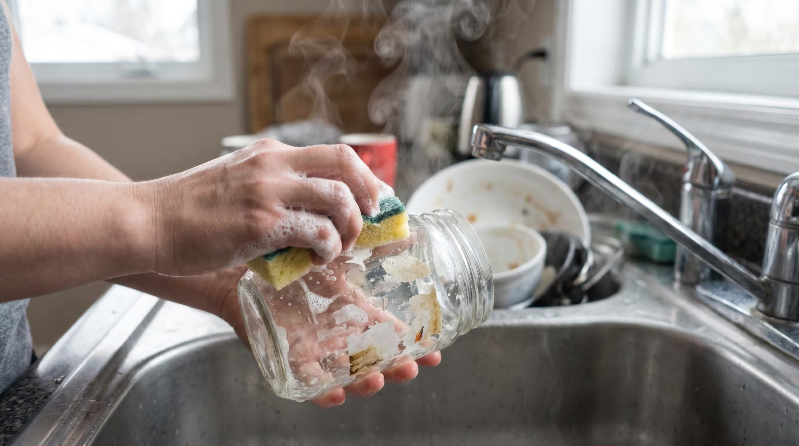 Las esponjas de cocina también generan impacto ambiental porque contienen plásticos derivados del petróleo y liberan microplásticos con el uso (Imagen Ilustrativa Infobae)