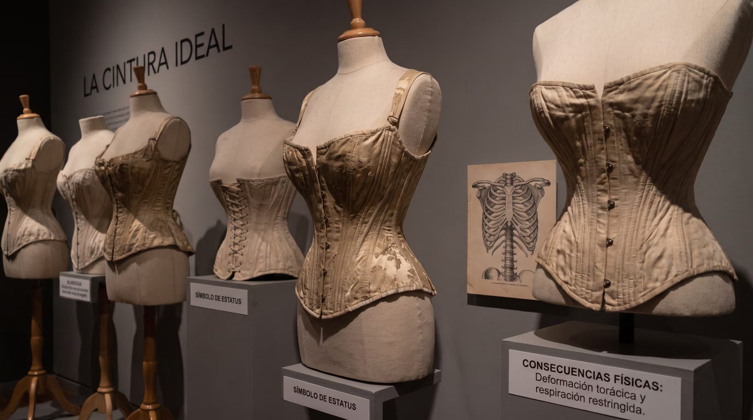 La moda impuso corsés para lograr una cintura pequeña y una silueta estilizada, con efectos dañinos sobre el cuerpo (Imagen Ilustrativa Infobae)