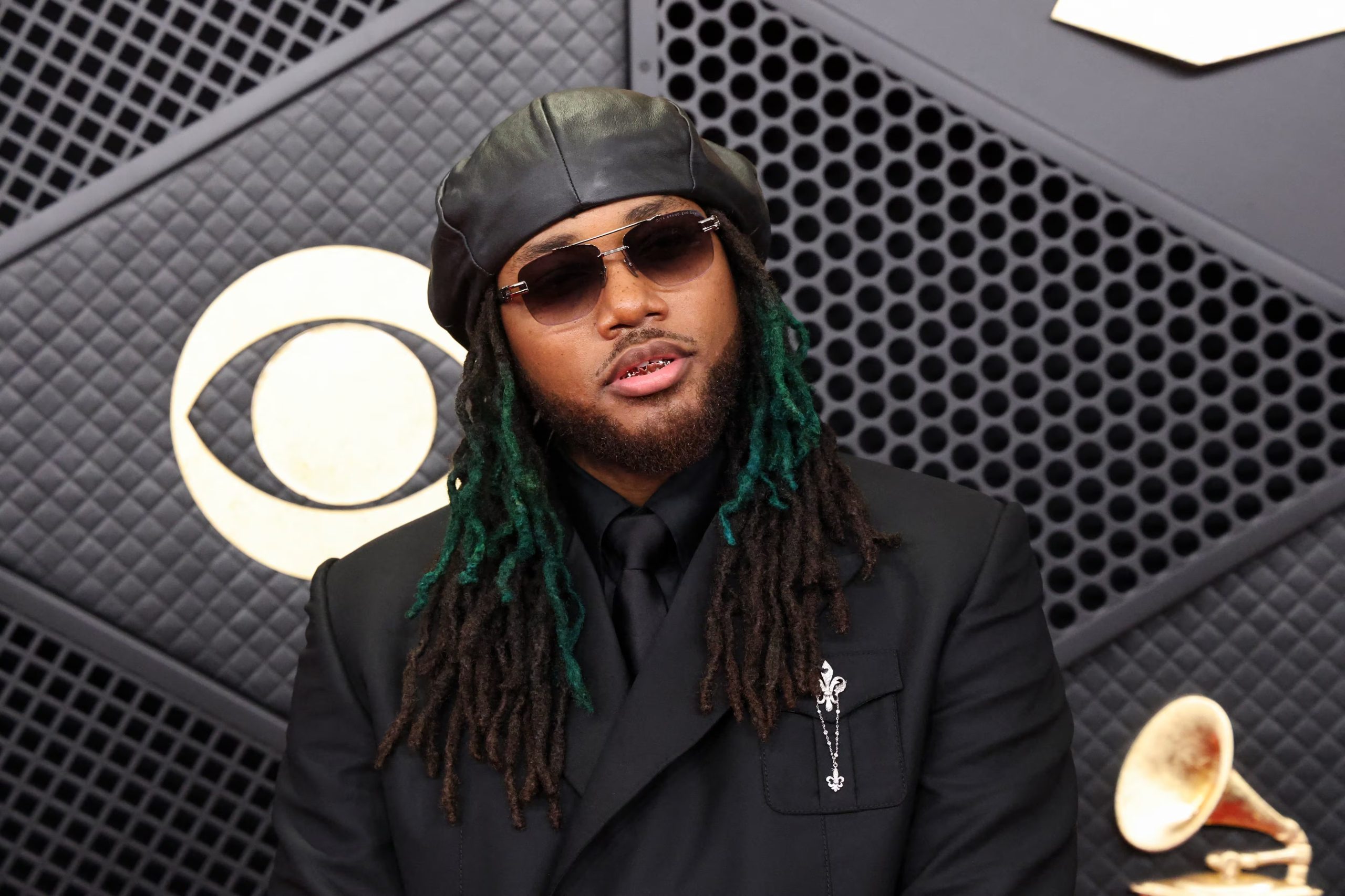 Leon Thomas poses at the red carpet during the 68th Annual Grammy Awards in Los Angeles, California, U.S., February 1, 2026. REUTERS/Mario Anzuoni