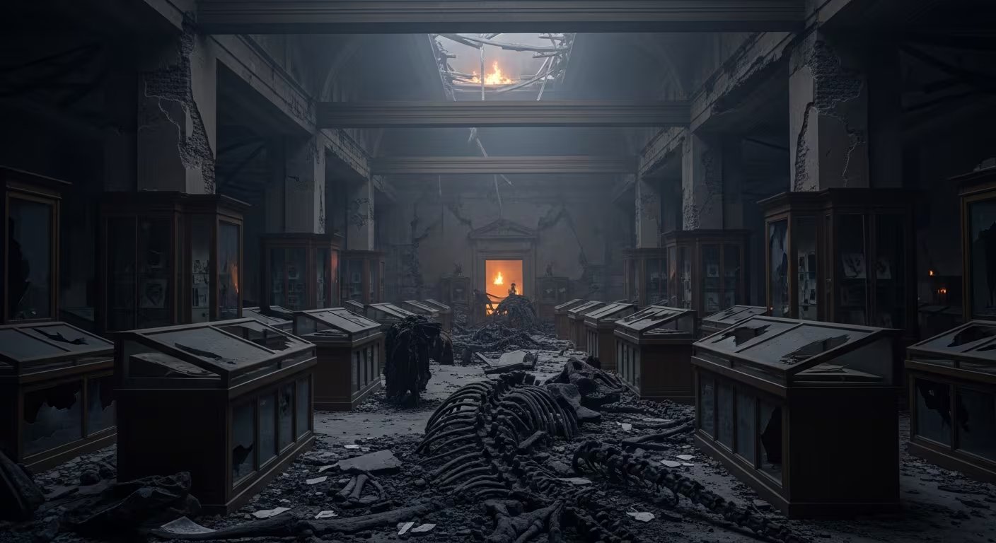 El director del museo de Múnich se negó a trasladar los fósiles durante la Segunda Guerra Mundial y los restos ardieron por completo (Imagen Ilustrativa Infobae)