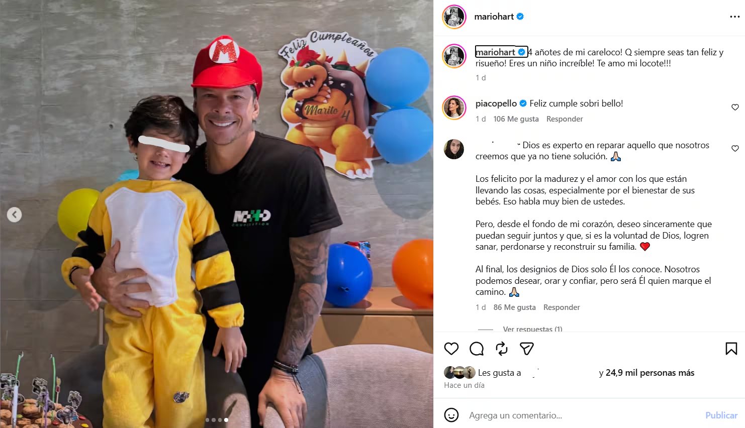 Mario Hart y Korina Rivadeneira mantuvieron una crianza compartida desde la separación y volvieron a mostrarse juntos en una foto desde enero de 2026.