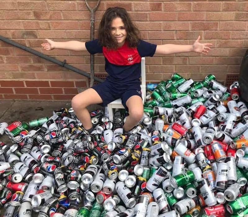 El proyecto de reciclaje de latas de Ryan Hulance nació durante la huelga de empleados municipales que agravó la crisis de basura en Birmingham (Créditos: Ryan Hulance/ Facebook)