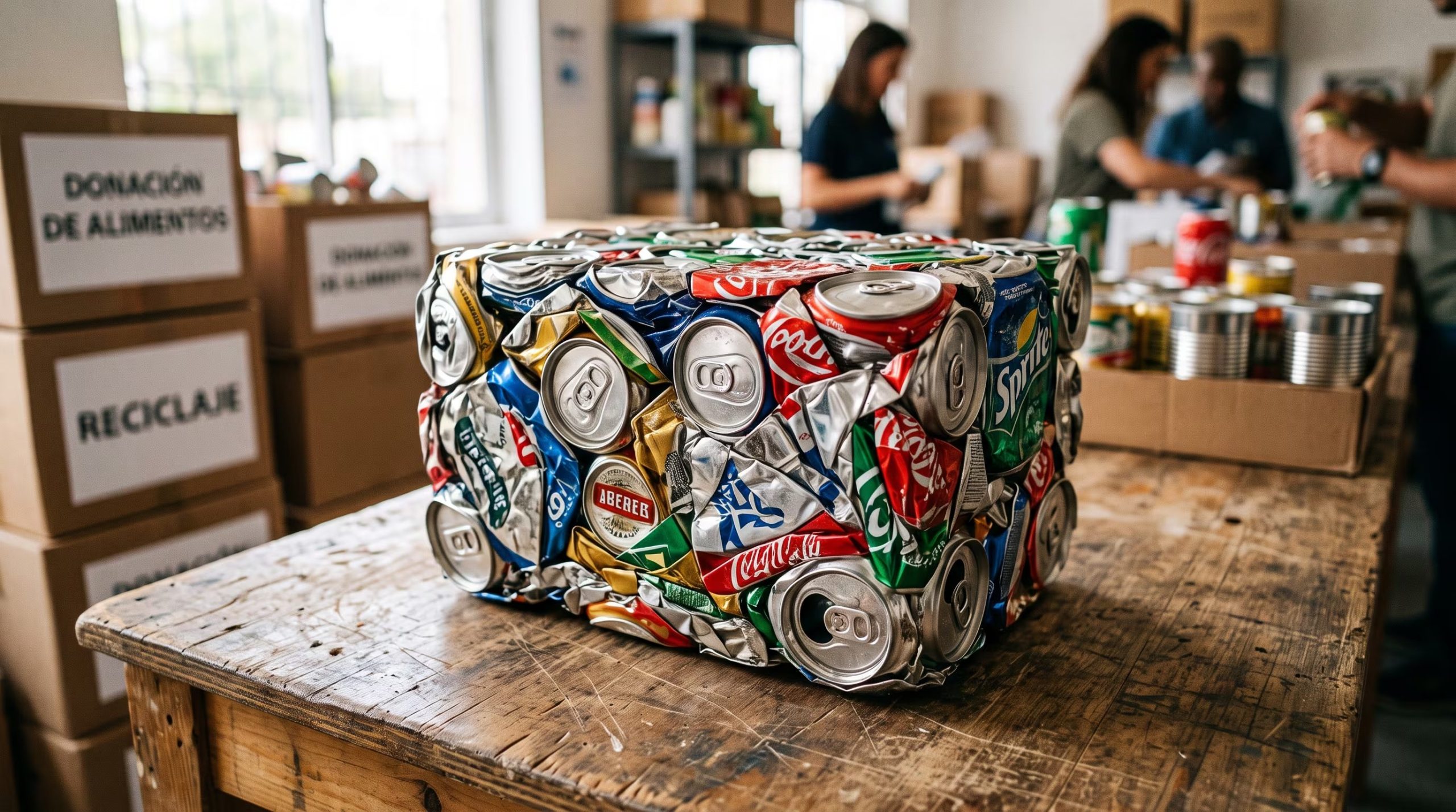 We Can CIC pasó de almacenar cientos de latas por semana en la casa familiar a usar una máquina industrial para prensar y vender aluminio a chatarrerías (Imagen Ilustrativa Infobae)