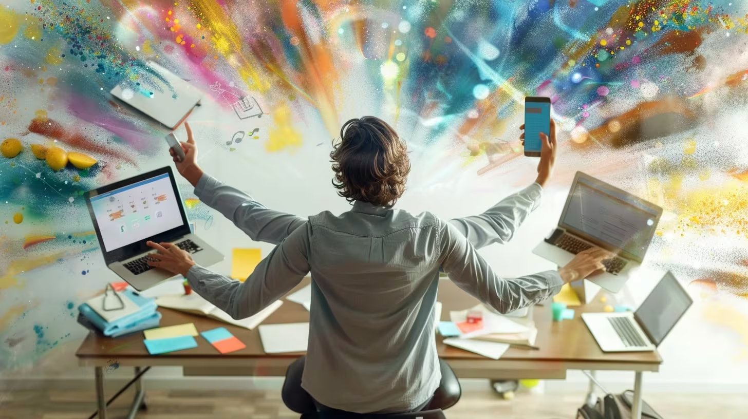 El multitasking no es una habilidad sino una causa principal de la fragmentación cognitiva y la fatiga mental en la vida cotidiana (Imagen Ilustrativa Infobae)