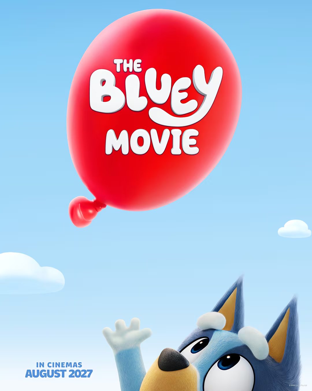 BBC Studios y Walt Disney Studios, junto con Ludo Studio, informaron que la película de Bluey se estrenará en cines el 6 de agosto de 2027. (BBC Studios / Walt Disney Studios / Ludo Studio)