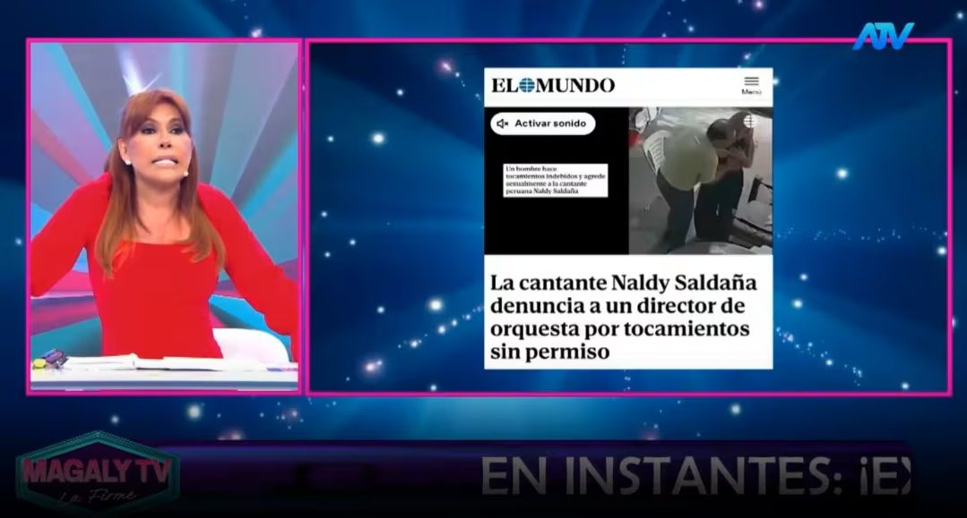 Caso Naldy Saldaña trasciende fronteras: Magaly Medina revela cobertura internacional de la denuncia contra La Bella Luz. Captura: Magaly Tv La Firme.