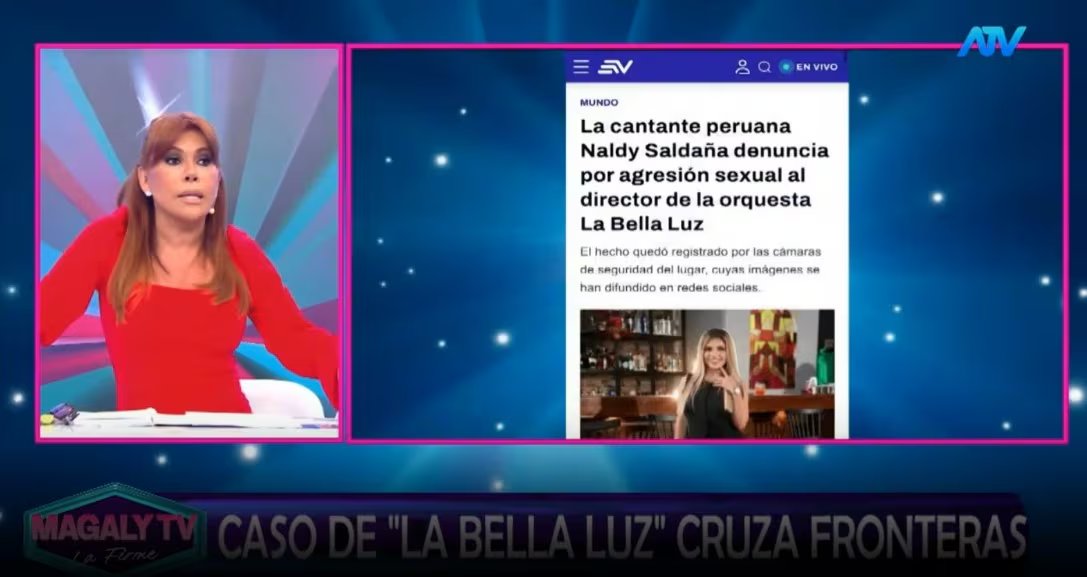 Caso Naldy Saldaña trasciende fronteras: Magaly Medina revela cobertura internacional de la denuncia contra La Bella Luz. Captura: Magaly Tv La Firme.