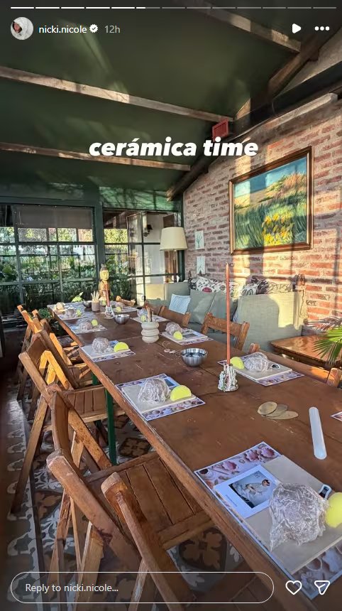 Como actividad principal, Nicki optó por realizar cerámica junto a sus invitados