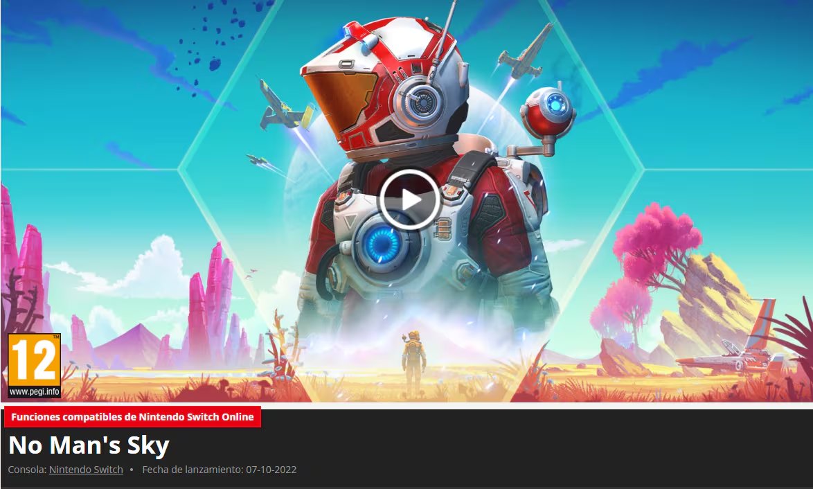 No Man’s Sky estará disponible sin costo adicional para suscriptores de Nintendo Switch Online por tiempo limitado, como parte de los “juegos de muestra”. (Nintendo)