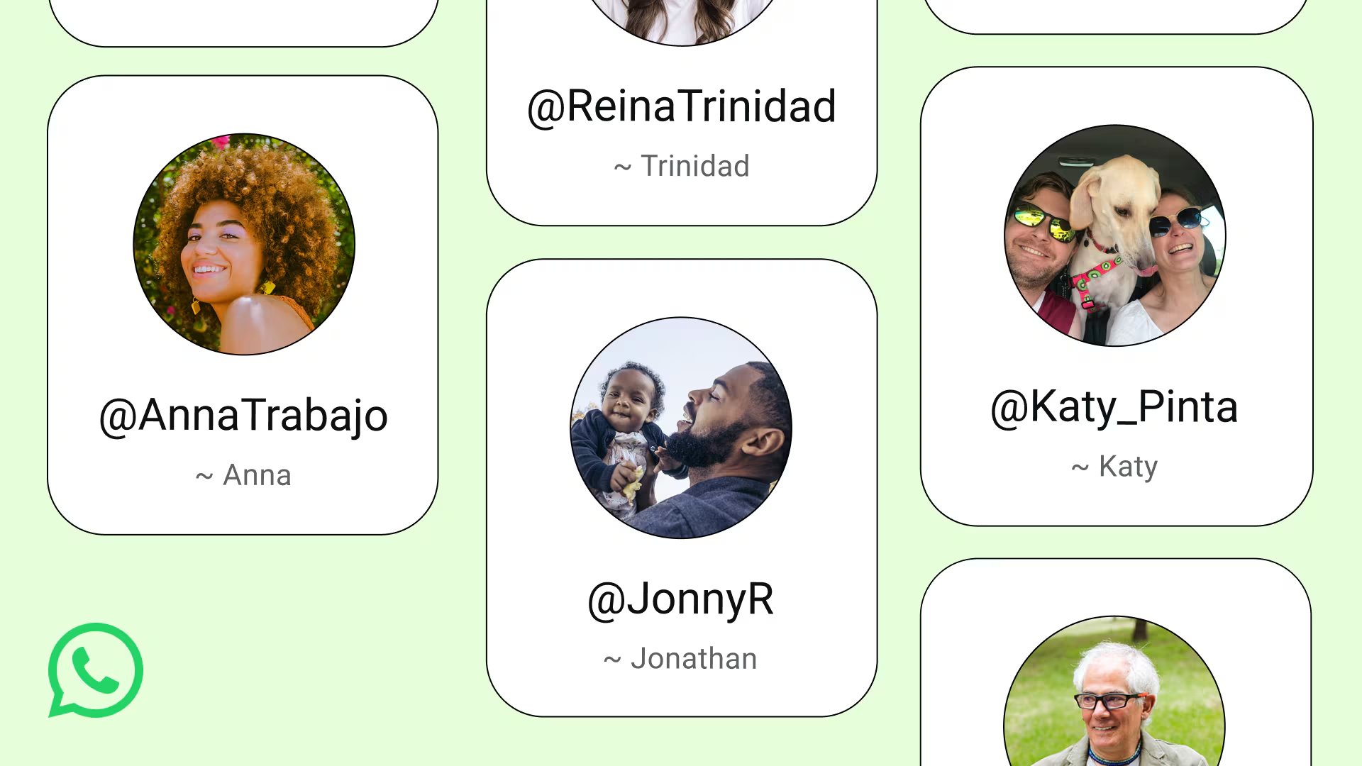 WhatsApp ofrece un generador automático para quienes no saben qué identificador elegir. (WhatsApp)