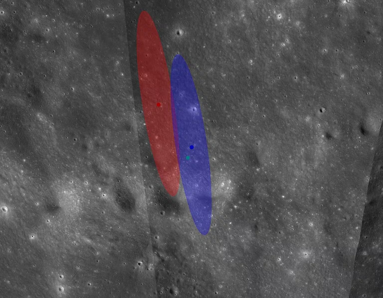 Las rayas oscuras corresponden a material envejecido por exposición al ambiente espacial 
