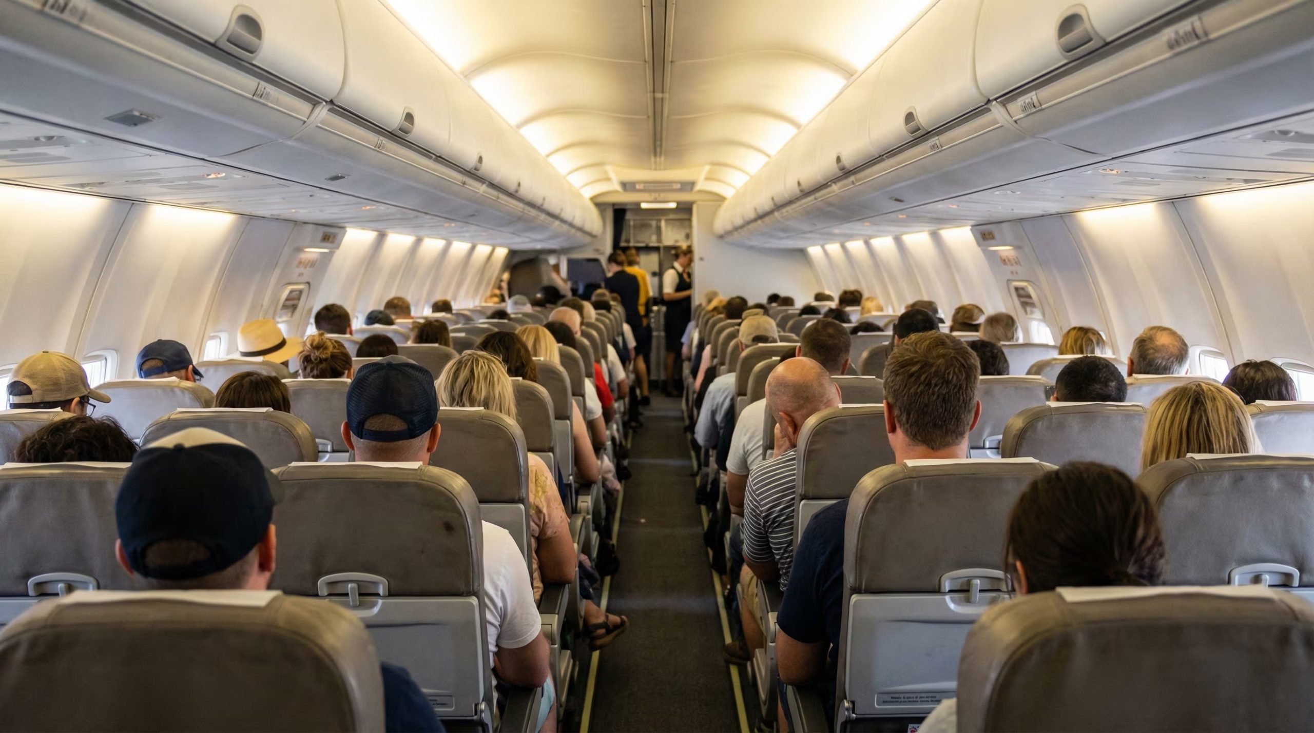 La aerolínea ofreció mantener los asientos defectuosos, cambiar a clase económica o tomar otro vuelo al día siguiente ante la falta de lugares en cabina ejecutiva. (Imagen Ilustrativa Infobae)