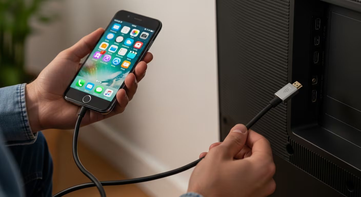 Los adaptadores HDMI convierten la señal de audio y video del celular y no requieren aplicaciones adicionales ni instalaciones complejas. (Imagen Ilustrativa Infobae)