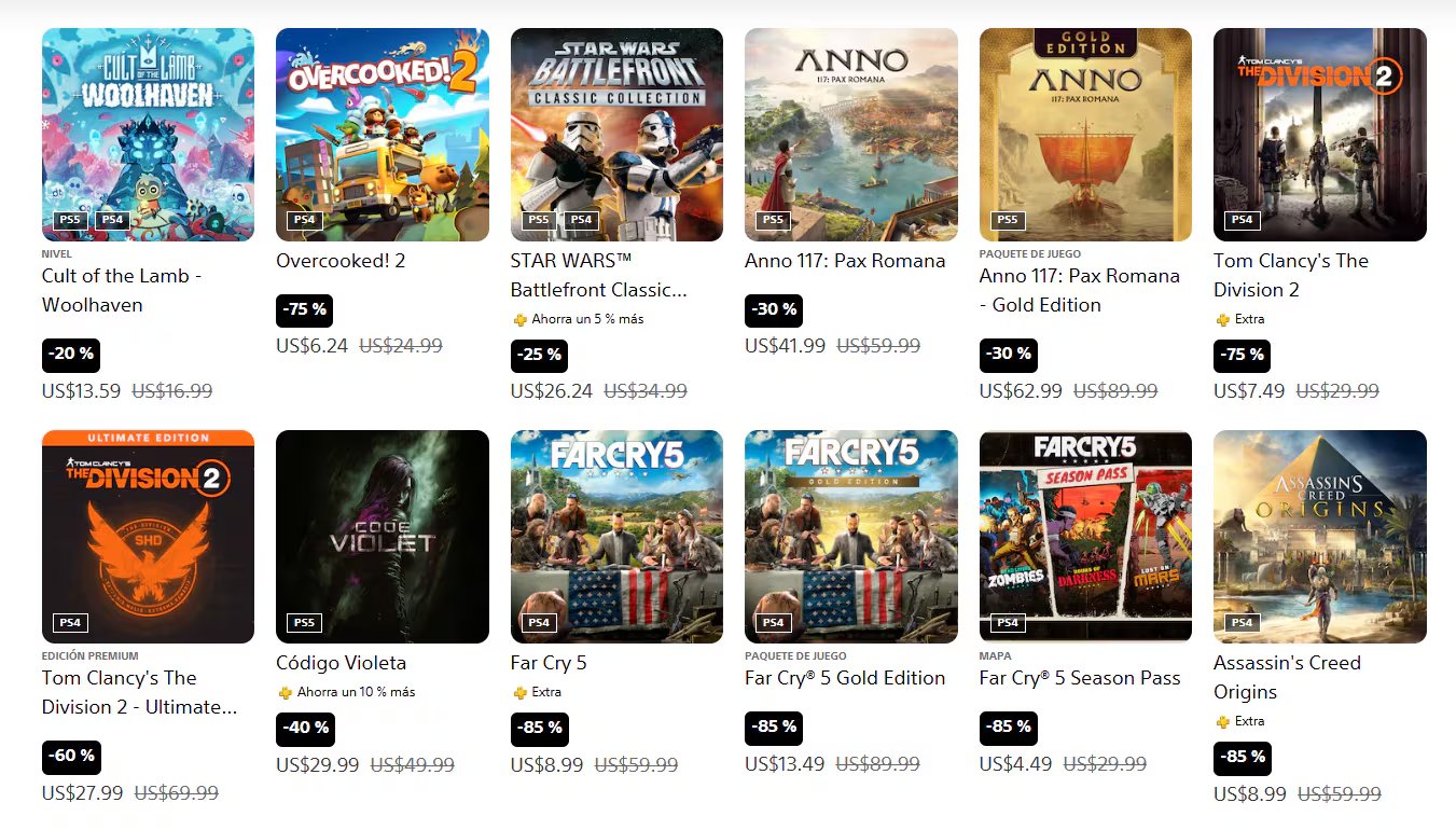 Las ofertas están disponibles en la tienda de PlayStation hasta el 26 de agosto. (PlayStation)