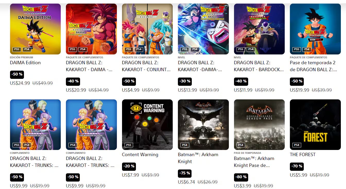 Algunos títulos tienen rebajas mayores.(PlayStation)