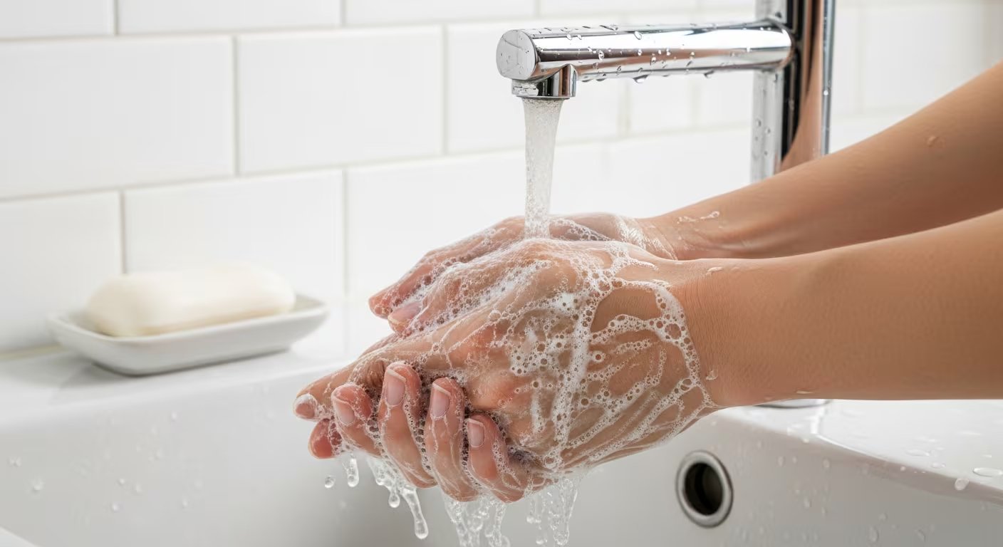 El lavado de manos con agua y jabón durante al menos 20 segundos es la medida de prevención central, según la Secretaría de Salud. (Imagen Ilustrativa Infobae)