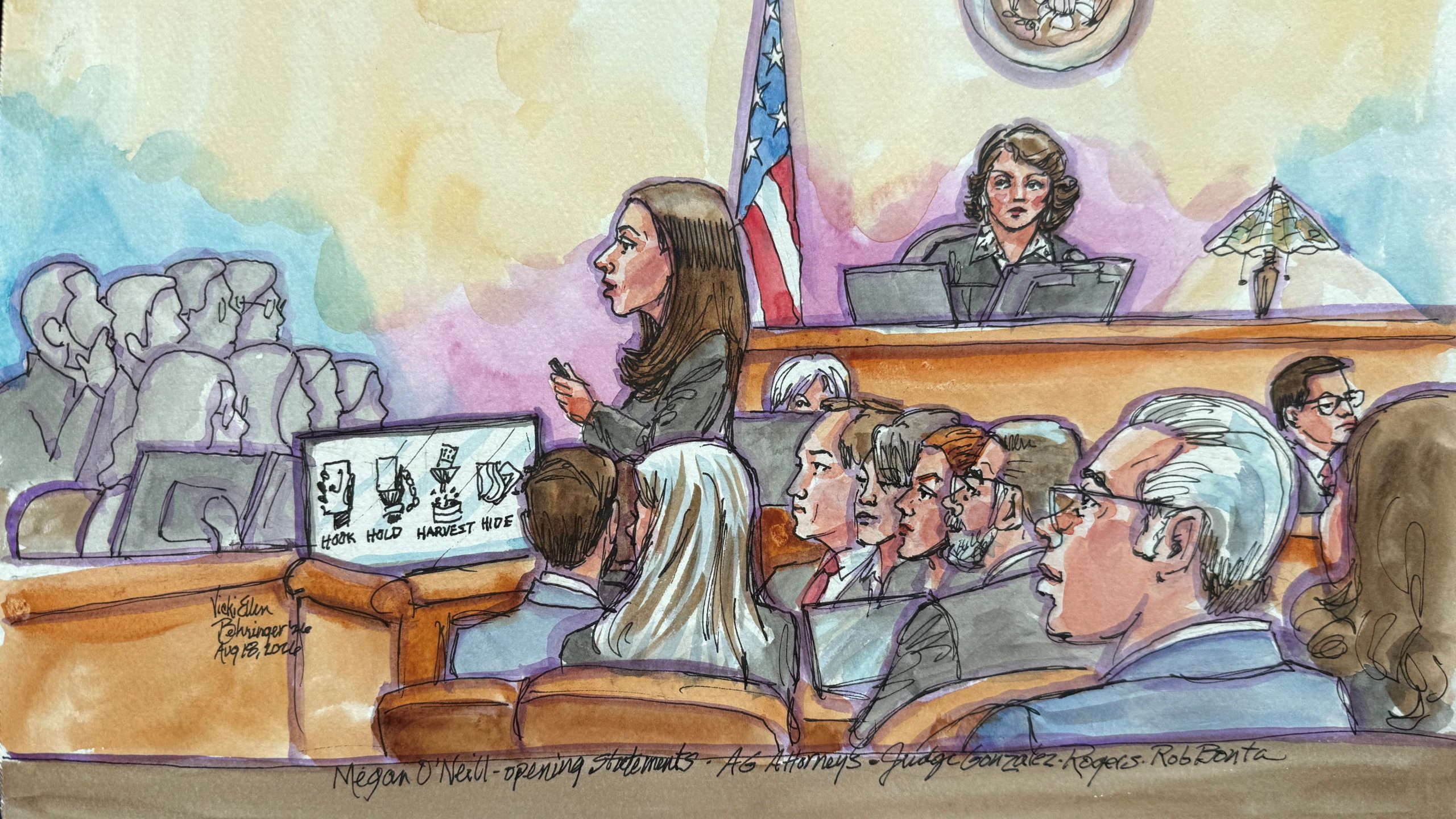 Megan O’Neill, abogada de los estados demandantes, acusó a Meta de retener usuarios, recolectar datos y ocultar información al público (REUTERS/Vicki Behringer).