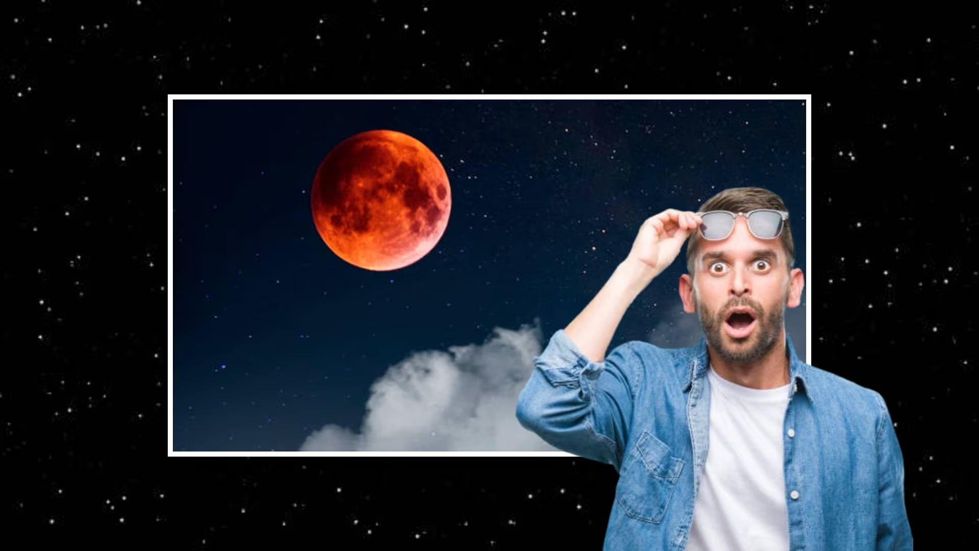 El color de la Luna durante el eclipse puede variar desde el anaranjado hasta el rojo intenso. Diseño: (Jesús Tovar Sosa/Infobae)
