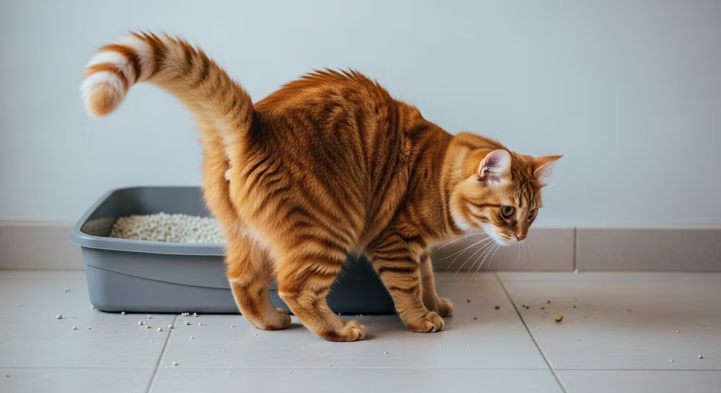 Las infecciones urinarias y la cistitis idiopática felina pueden hacer que el gato relacione el arenero con dolor y evite usarlo (Imagen Ilustrativa Infobae)