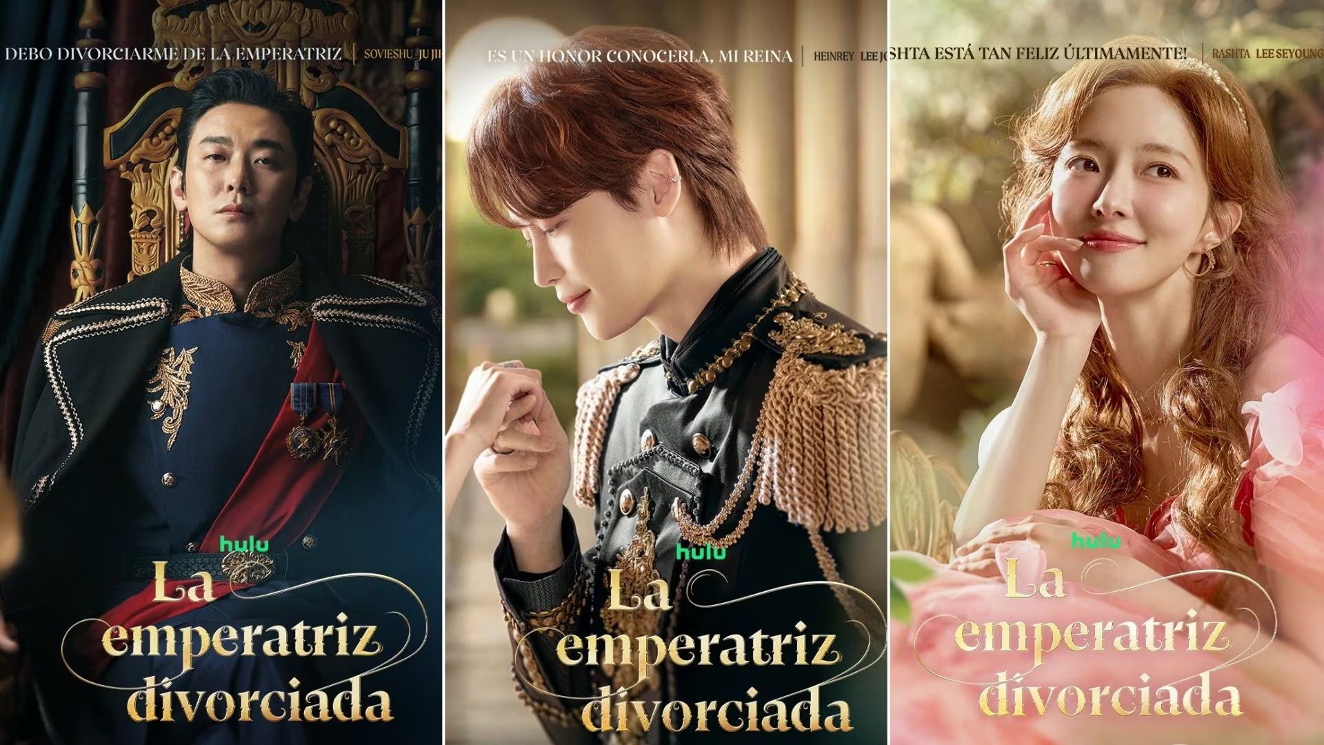 Asi lucen los actores protagonistas en los roles de Sovieshu, Rashta y Heinrey. (Disney Plus)