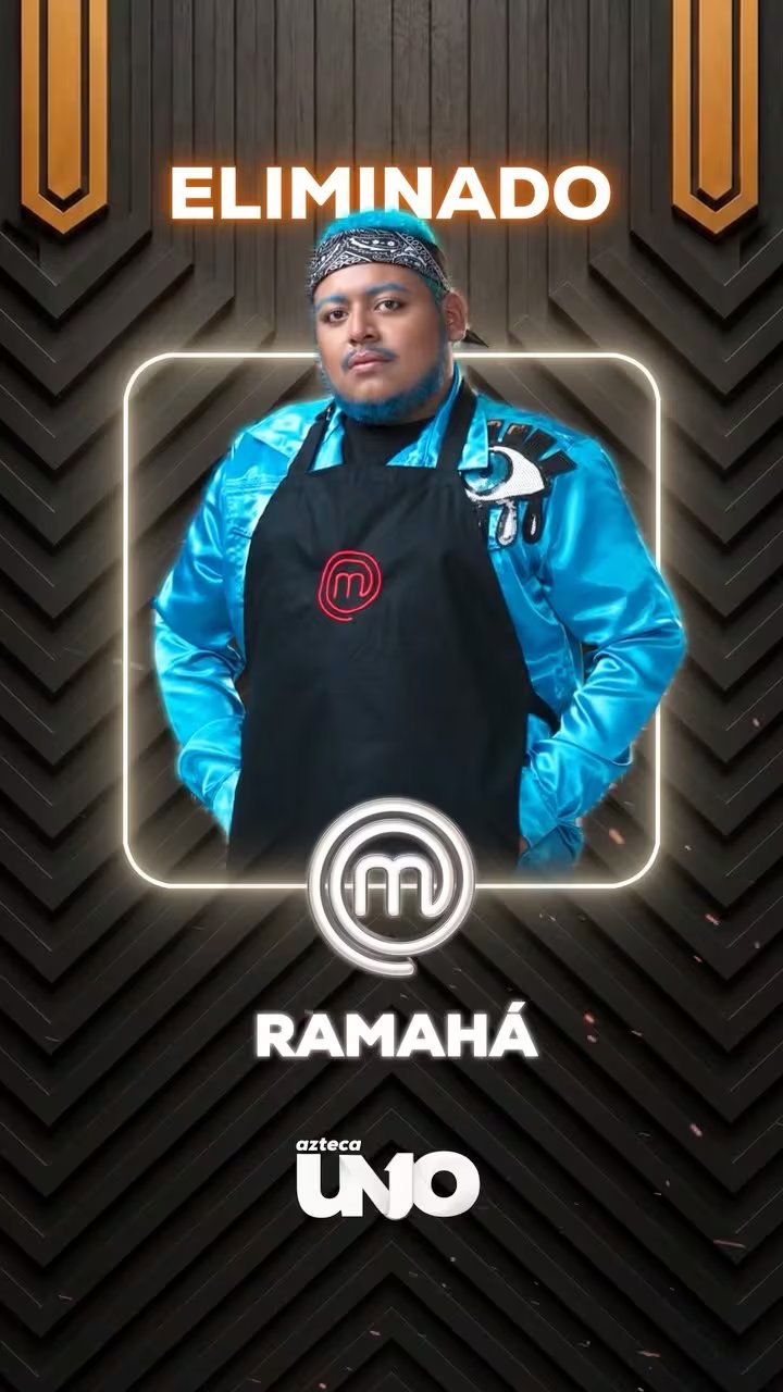 Ramahá, concursante de MasterChef 24/7, aparece en la pantalla con el anuncio de su eliminación del programa televisivo. (Instagram)