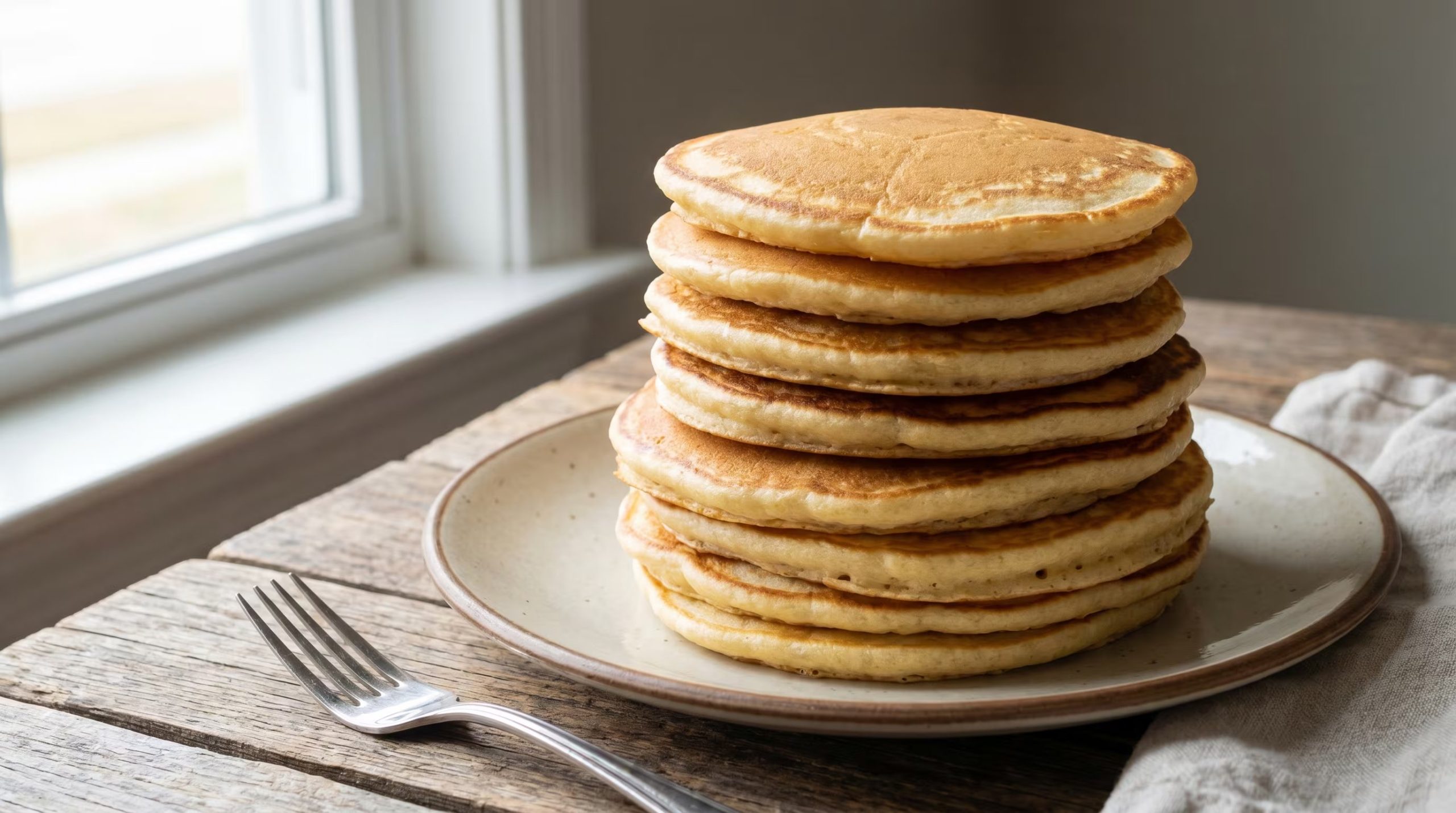 Los pancakes clásicos esponjosos se preparan con harina de trigo, leche, huevos, manteca y vainilla, y se cocinan en sartén hasta que las burbujas marcan el momento de girarlos (Imagen Ilustrativa Infobae)