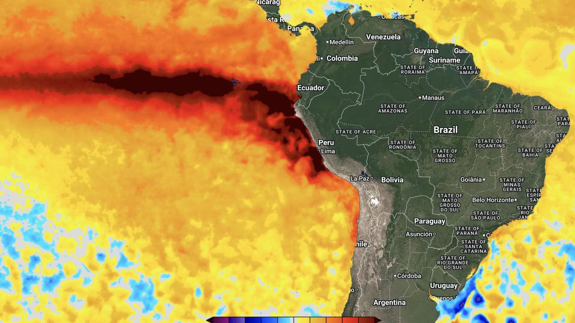 El fenómeno de El Niño suma calor al océano global que ya muestra décadas de calentamiento provocado por la actividad humana
 (Colin McCarthy)
